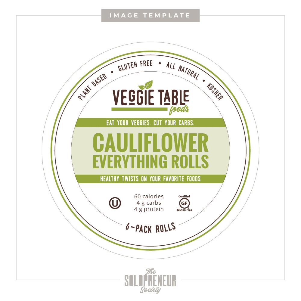Veggie Table Foods Label Mockup